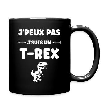 T-Rex Humorous and Casual - Full Colour Mug - black - Right