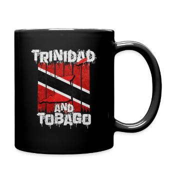 Trinidad and Tobago Flag Street Art Design - Full Colour Mug - black - Right