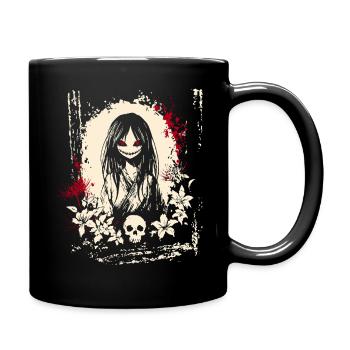 Kimono de fille démoniaque de manga d'horreur - Mug uni - noir - Droite