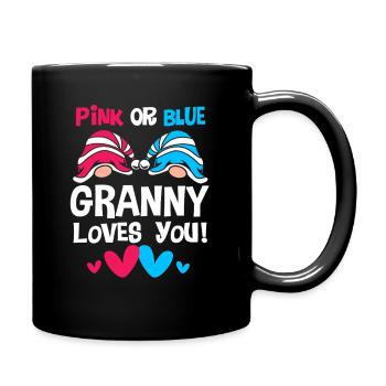 Expectant Mom Christmas Gender Reveal - Full Colour Mug - black - Right