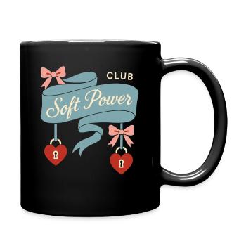 Coquette esthétique noeud motif girly pastel - Mug uni - noir - Droite