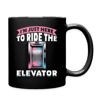 Elevator toddler & kids - Full Colour Mug - black - Right