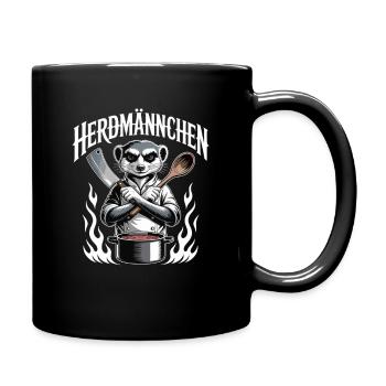 Herdmännchen kochen lustiger Koch Herdmännchen - Full Colour Mug - black - Right