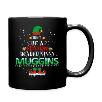 Baumwollkopf Muggins Weihnachten - Tasse einfarbig - Schwarz - Rechts