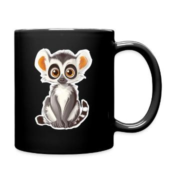 lémurien - Mug uni - noir - Droite