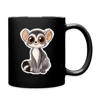 lémurien - Mug uni - noir - Droite