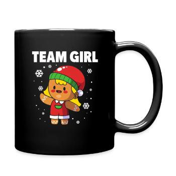 Werdender Papa Weihnachten Gender Reveal - Tasse einfarbig - Schwarz - Rechts