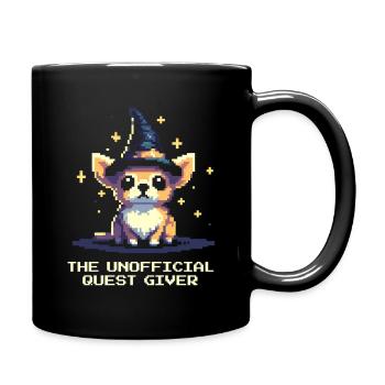 Chihuahua: inoffizieller Questgeber | Hund - Tasse einfarbig - Schwarz - Rechts
