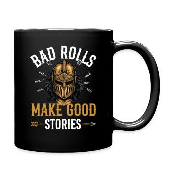 Bad Rolls Make Good Stories RPG Campaign Humor - Full Colour Mug - black - Right
