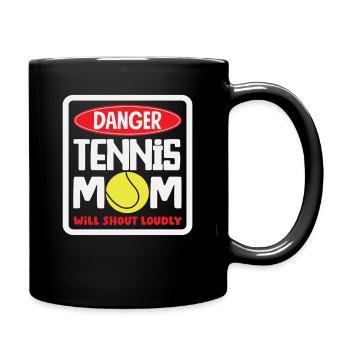 Danger Tennis Mom Player Loud - Full Colour Mug - black - Right