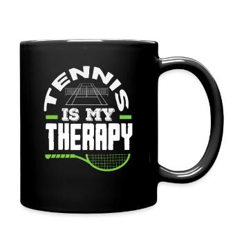 Tennis Is My Therapy For Tennis Players - Full Colour Mug - black - Right