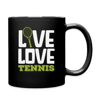 Conception de joueur de tennis Live Love - Mug uni - noir - Droite
