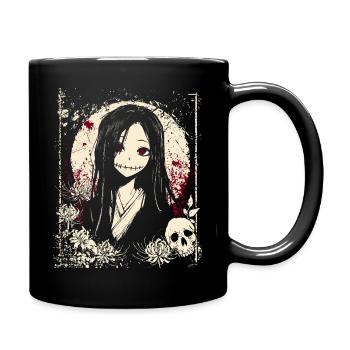 Manga d'horreur Demon Girl Kimono Anime - Mug uni - noir - Droite
