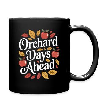 Orchard Days Ahead Fall Autumn Apple Picking - Full Colour Mug - black - Right