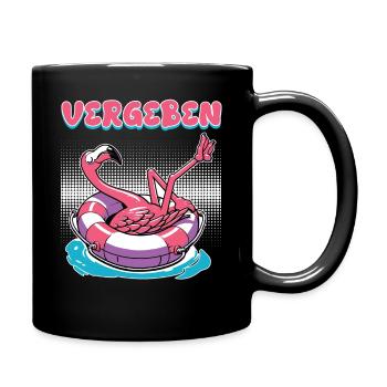 Malle FORGIVED Anti-Flirt Funny - Full Colour Mug - black - Right