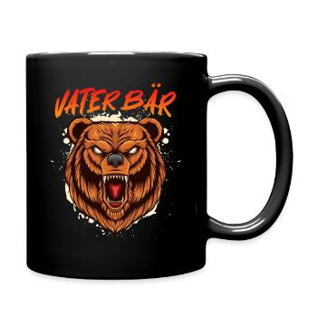 Soon DAD BROWN BEAR Father BROWN BEAR Fatherhood Funny - Full Colour Mug - black - Right