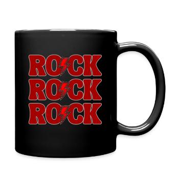 ROCK Trois Logos Rouge - Mug uni - noir - Droite