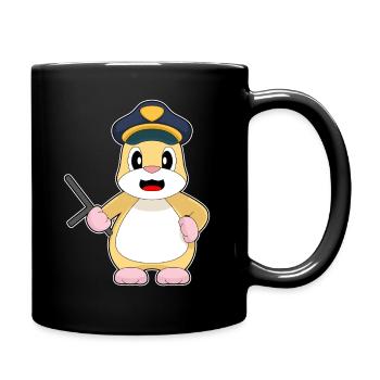 Hamster Policier Bâton Police - Mug uni - noir - Droite