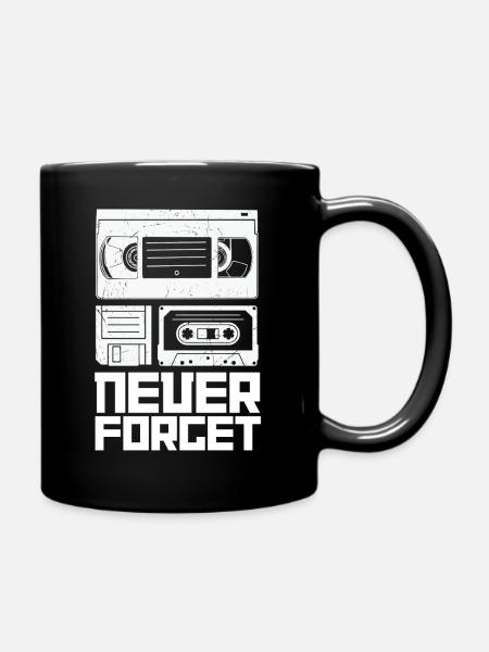 Retro Kassette Design für Musikfans - Tasse einfarbig - Schwarz