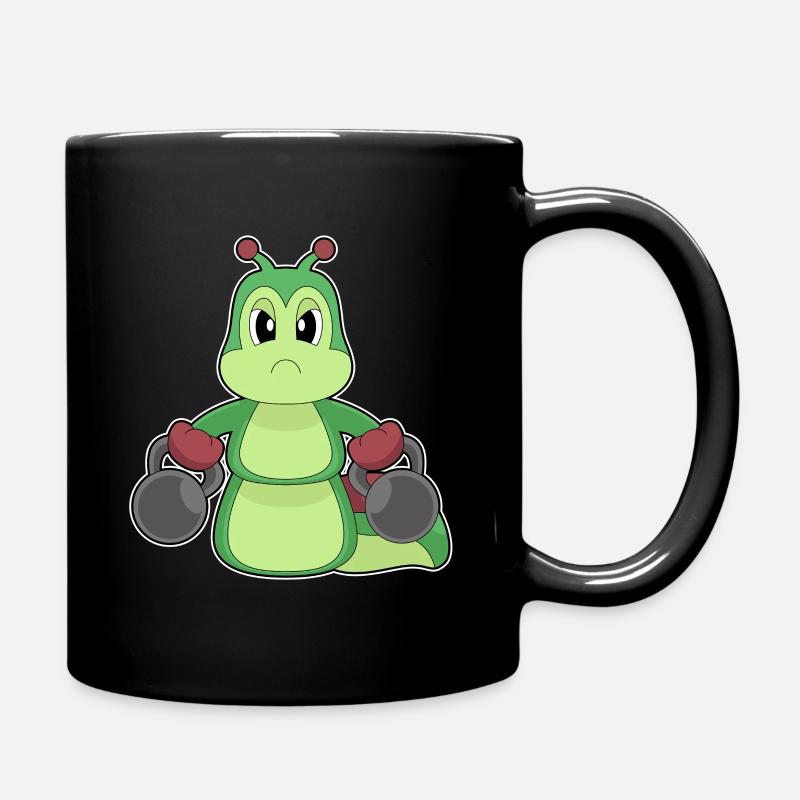 Raupe Bodybuilder Hanteln Bodybuilding - Tasse einfarbig - Schwarz