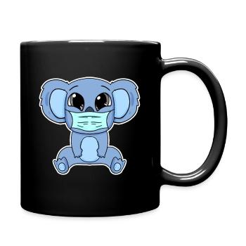 Koala with Mask - Animal Medicine Veterinarian - Full Colour Mug - black - Right