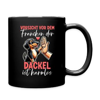 Dachshund Dog Wire-haired Dachshund Stubborn - Full Colour Mug - black - Right