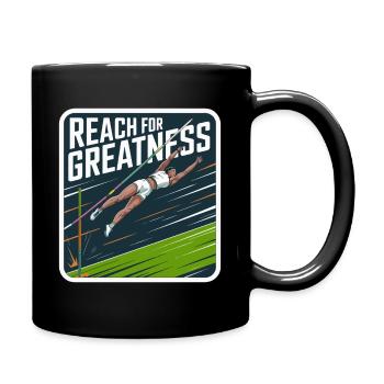 Reach for Greatness Athletic Design - Full Colour Mug - black - Right