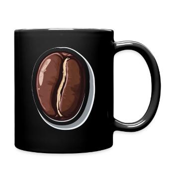 Kaffee - Tasse einfarbig - Schwarz - Rechts