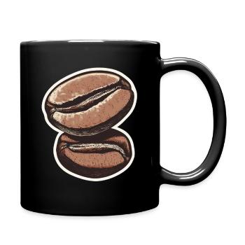 Kaffee - Tasse einfarbig - Schwarz - Rechts