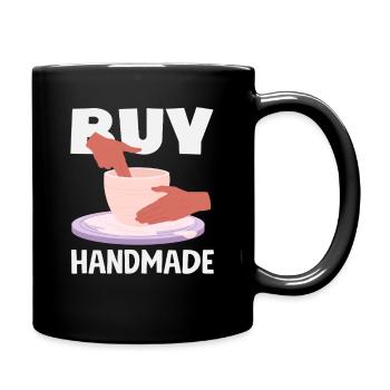 Buy Handmade Ceramic Art - Full Colour Mug - black - Right