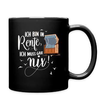 Beach chair I'm retired I don't have to do anything - Full Colour Mug - black - Right