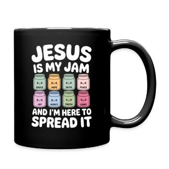 Jésus est ma confiture : foi, espoir, paix, - Mug uni - noir - Droite