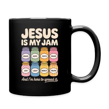 Jésus est ma confiture : foi, espoir, paix, - Mug uni - noir - Droite
