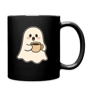 Süßer Geister-Kaffeegenuss - Tasse einfarbig - Schwarz - Rechts