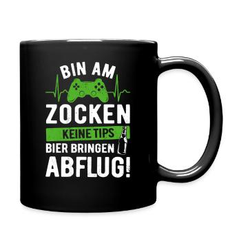 Gamer - Je joue, pas de pourboire, apporte de la bière - Mug uni - noir - Droite