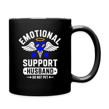 Emotional Support Husband Do Not Pet - Tasse einfarbig - Schwarz - Rechts
