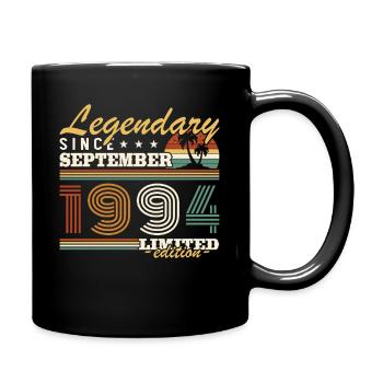 September 1994 Vintage Geburtstagsgeschenk - Tasse einfarbig - Schwarz - Rechts