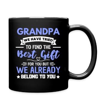 Grandpa Family Love Quote - Full Colour Mug - black - Right