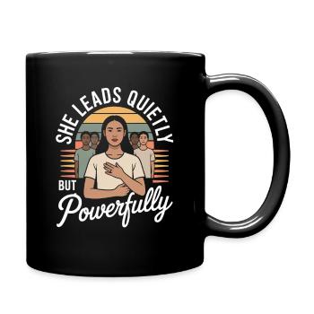 She Doesn't Wait Her Turn She Makes One Women's - Full Colour Mug - black - Right