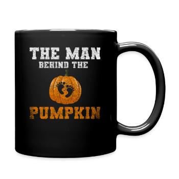 Kürbis Mann Elternschaft Design - Tasse einfarbig - Schwarz - Rechts