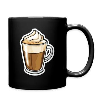 Kaffee - Tasse einfarbig - Schwarz - Rechts