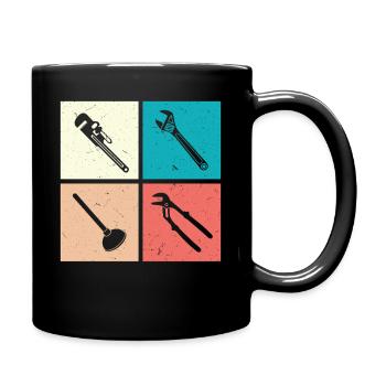 Heating Engineer Heating Construction Plumber Plumber - Full Colour Mug - black - Right