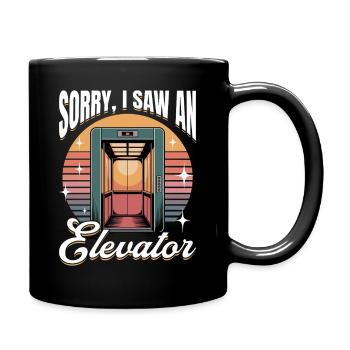 Elevator toddler & kids - Full Colour Mug - black - Right