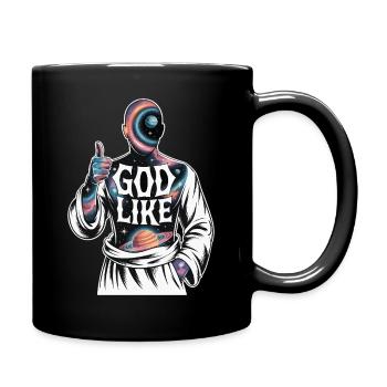 God Like Galaxy Design - Tasse einfarbig - Schwarz - Rechts