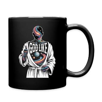 God Like Galaxy Design - Tasse einfarbig - Schwarz - Rechts