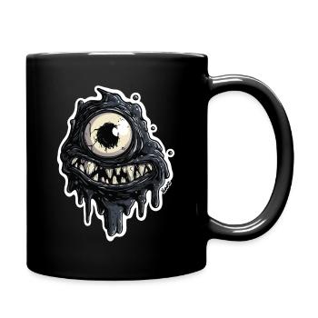 Black Monster Slime Eye - Full Colour Mug - black - Right