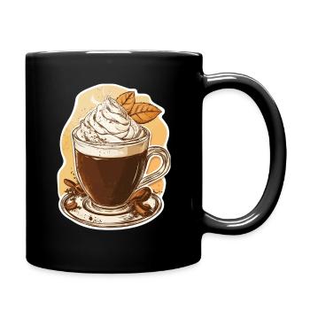 Kaffee - Tasse einfarbig - Schwarz - Rechts
