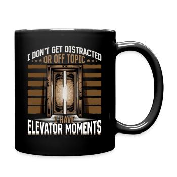 Elevator toddler & kids - Full Colour Mug - black - Right