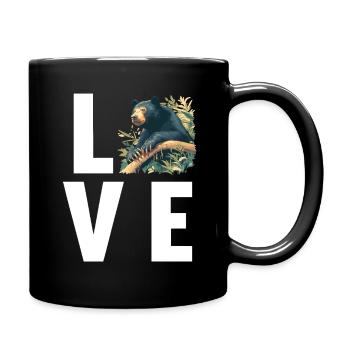 Sun Bear Malaienbär - Tasse einfarbig - Schwarz - Rechts