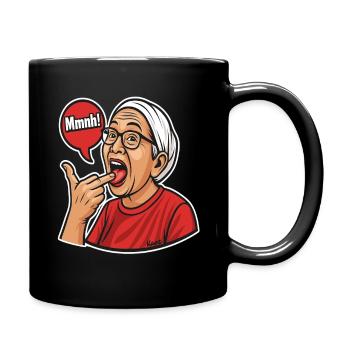 Asiatische Mutter mit Sprechblasen-Design - Tasse einfarbig - Schwarz - Rechts